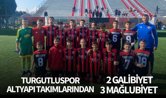 Turgutluspor altyapı takımlarından 2 galibiyet, 3 mağlubiyet