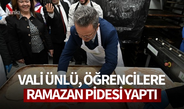 Vali Ünlü, öğrencilere Ramazan pidesi yaptı