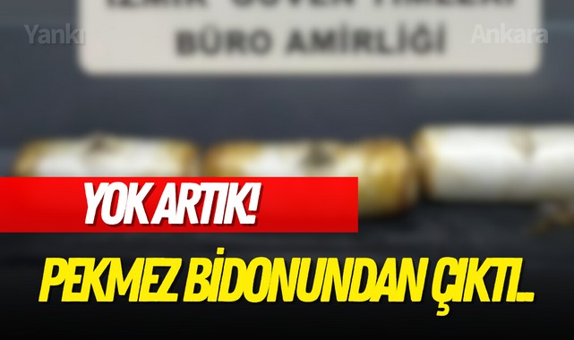 Yok artık! Pekmez bidonundan çıktı..