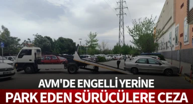 AVM'de engelli yerine park eden sürücülere ceza