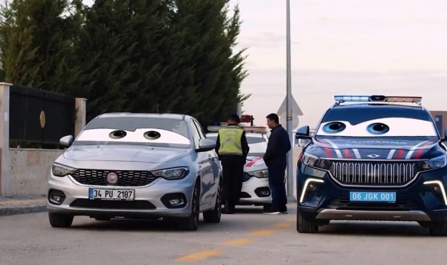 Jandarma Genel Komutanlığı'ndan animasyonlu 'Jandarma Togg' paylaşımı