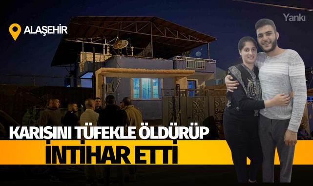 Karısını tüfekle öldürüp intihar etti!
