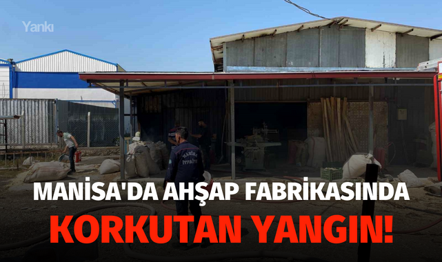 Manisa'da ahşap fabrikasında çıkan yangın korkuttu!