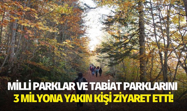 Milli Parklar ve Tabiat Parklarını 3 milyona yakın kişi ziyaret etti!