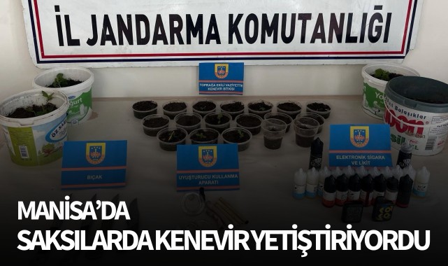 Saksılarda kenevir yetiştiriyordu