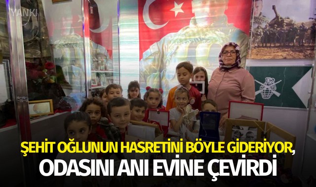 Şehit oğlunun hasretini böyle gideriyor, odasını anı evine çevirdi