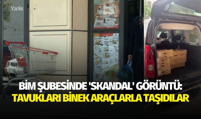 BİM şubesinde 'skandal' görüntü: Tavukları binek araçlarla taşıdılar