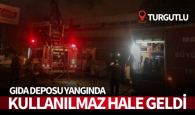 Gıda deposu yangında kullanılmaz hale geldi