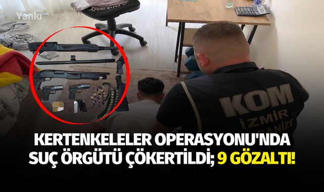 Kertenkeleler Operasyonu'nda suç örgütü çökertildi; 9 gözaltı!