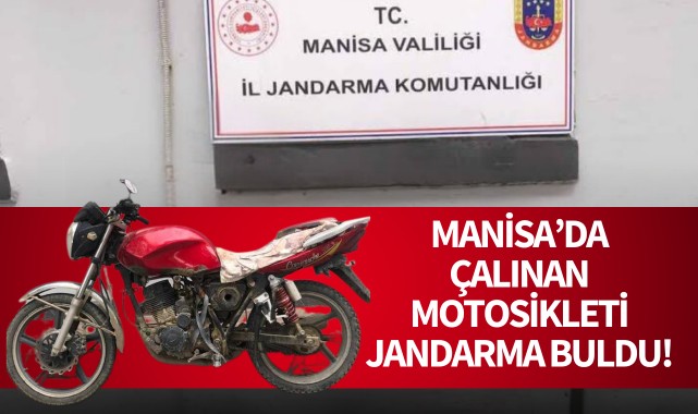 Manisa'da çalınan motosikleti jandarma buldu!