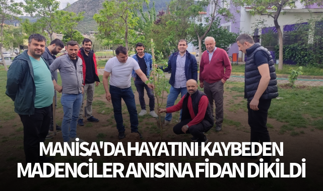 Manisa'da hayatını kaybeden madenciler anısına fidan dikildi