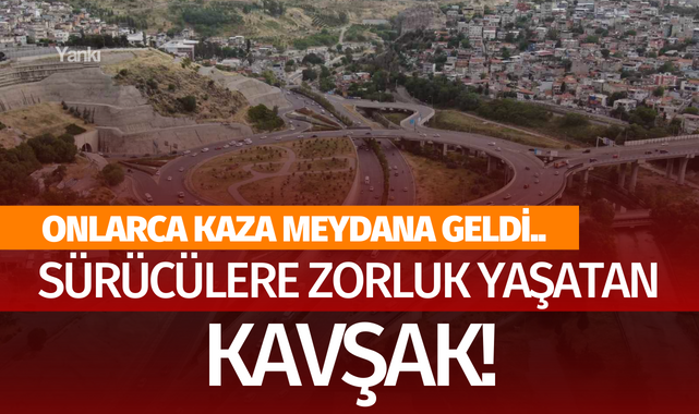 Sürücülere zorluk yaşatan kavşak! Onlarca kaza meydana geldi..