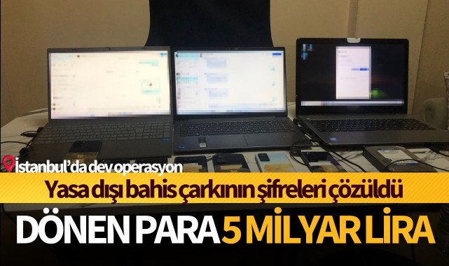 Yasa dışı bahis çarkının şifreleri çözüldü: 5 milyar lira para açığa çıktı