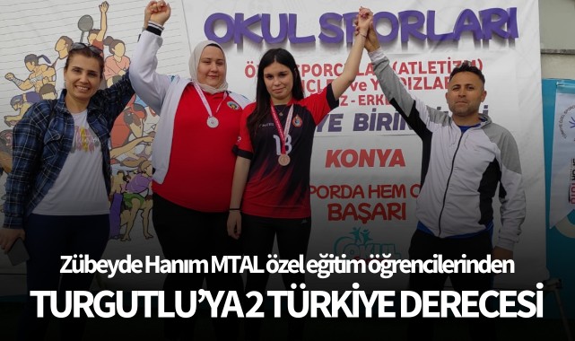Zübeyde Hanım MTAL özel eğitim öğrencilerinden Turgutlu'ya 2 Türkiye derecesi