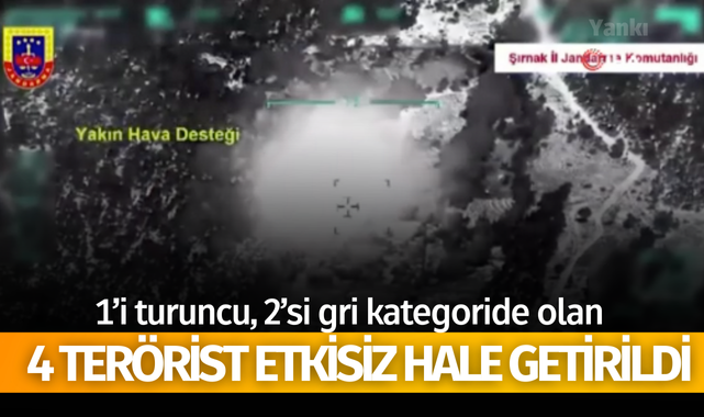 4 Terörist etkisiz hale getirildi