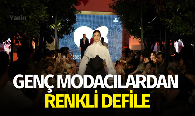 Genç modacılardan renkli defile