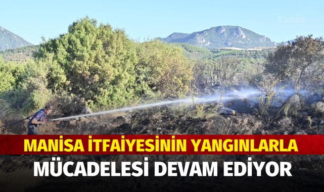 Manisa İtfaiyesinin yangınlarla mücadelesi devam ediyor