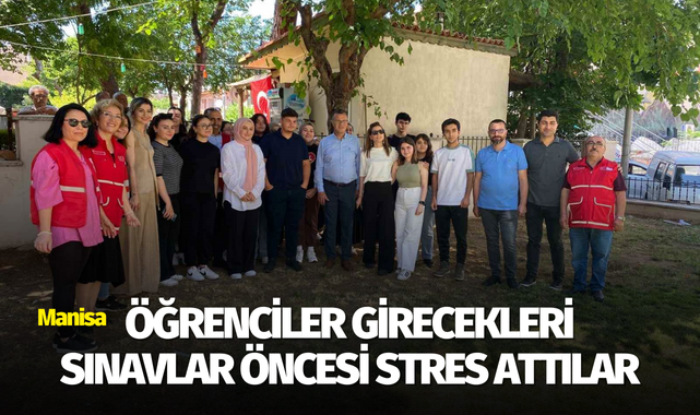 Öğrenciler girecekleri sınavlar öncesi stres attılar