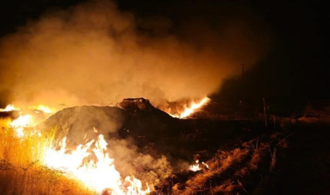 Şırnak'ın Suriye sınırında anız yangını: 7 köy etkilendi