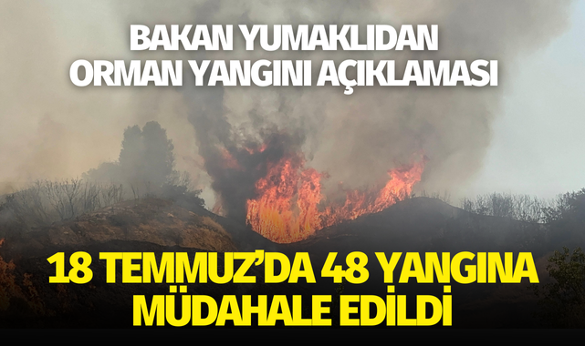 Bakan Yumaklı'dan Orman Yangınları Açıklaması