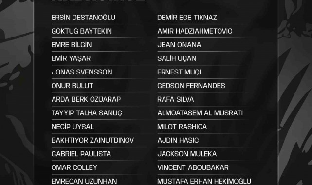 Beşiktaş'ın Slovenya kamp kadrosu belli oldu