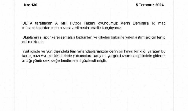 Dışişleri Bakanlığı'ndan Merih Demiral açıklaması