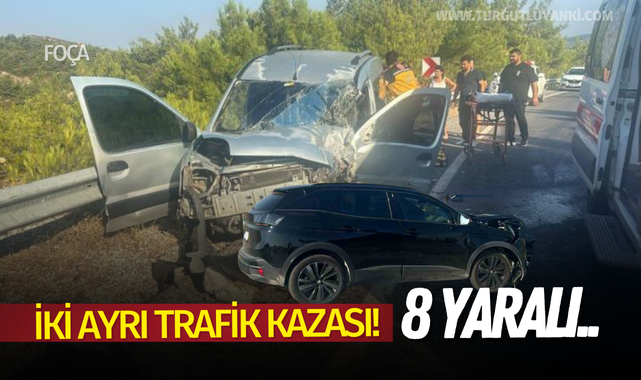 İki ayrı trafik kazası: 8 yaralı