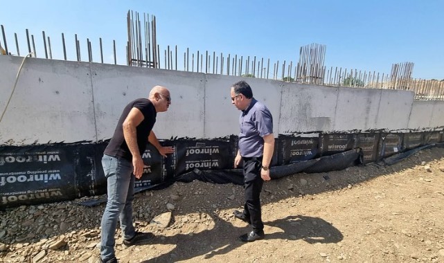 Kaymakam Kapankaya, yapımı devam eden tesisleri inceledi