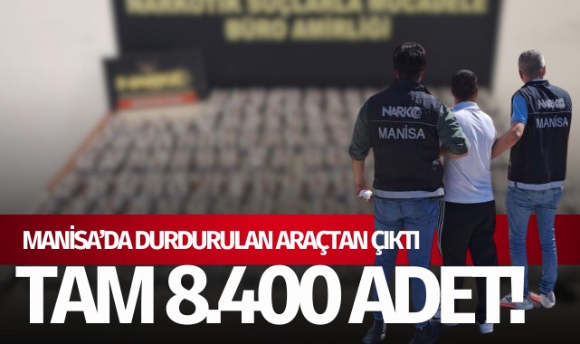 Manisa’da durdurulan araçtan çıktı!