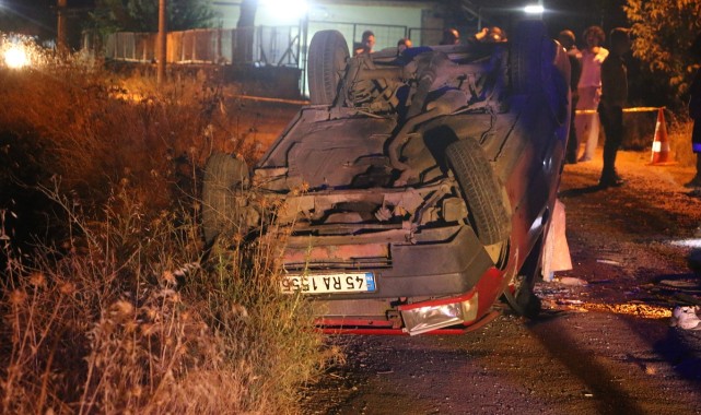 Manisa'da takla atan otomobildeki 1 kişi öldü