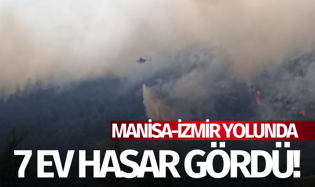 Manisa-İzmir yolunda 7 ev hasar gördü