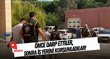 Önce darp ettiler, sonra iş yerini kurşunladılar!