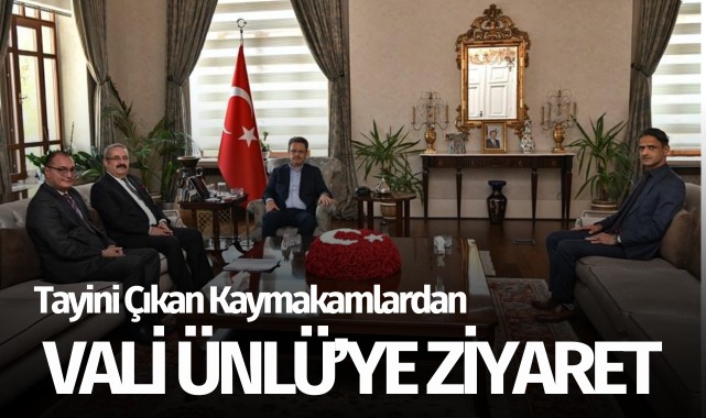 Tayini Çıkan Kaymakamlardan Vali Ünlü'ye Ziyaret