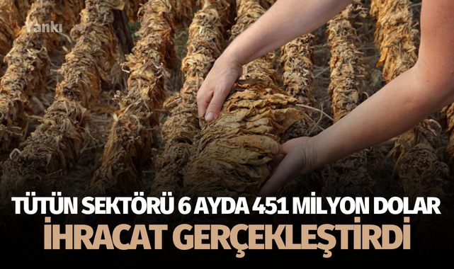 Tütün sektörü 6 ayda 451 milyon dolar ihracat gerçekleştirdi