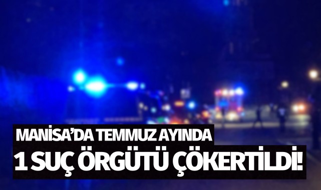 Manisa'da temmuz ayında 1 suç örgütü çökertildi!