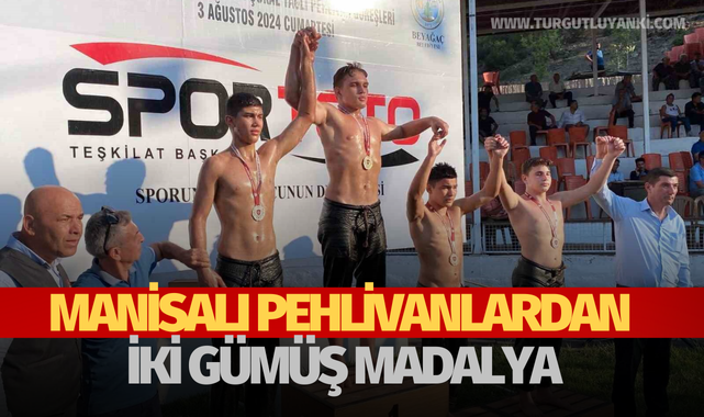 Manisalı pehlivanlardan iki gümüş madalya