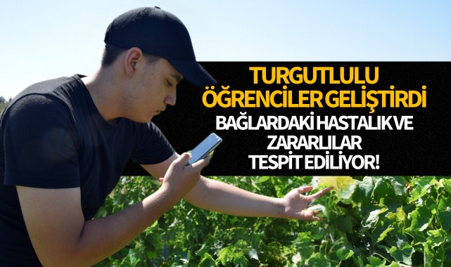 Turgutlulu öğrenciler geliştirdi: Bağlardaki hastalıklar ve zararlar tespit ediliyor!