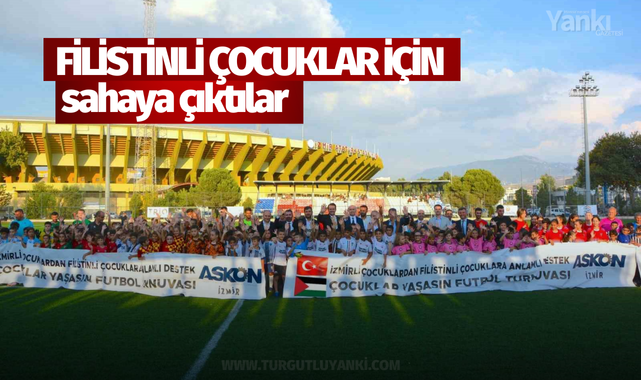 Filistinli çocuklar için sahaya çıktılar
