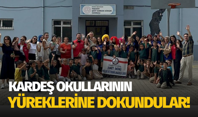Meslek liseli öğrenciler kardeş okullarının yüreklerine dokundu