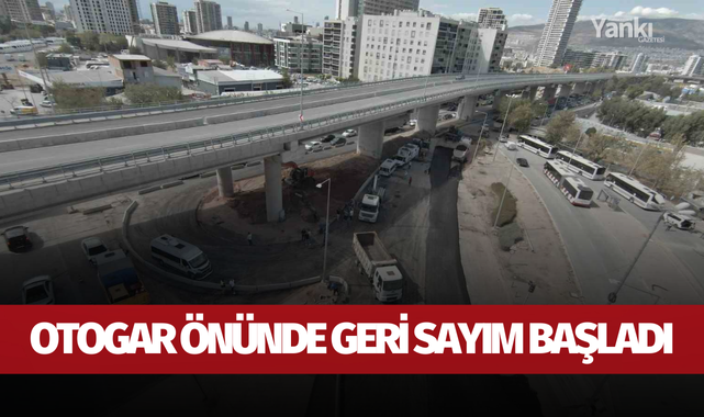 Otogar önünde geri sayım başladı