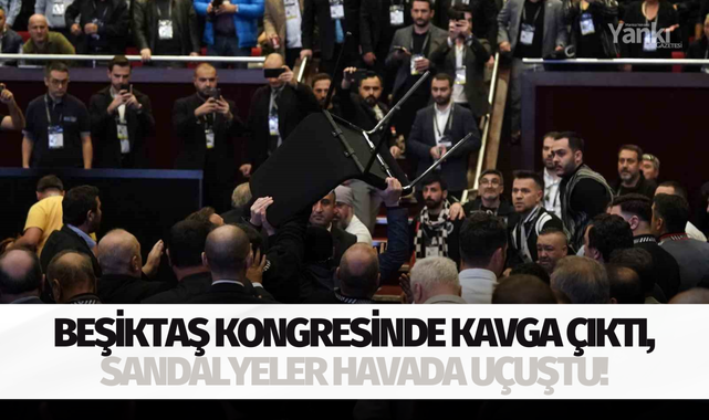 Beşiktaş kongresinde kavga çıktı, sandalyeler havada uçuştu