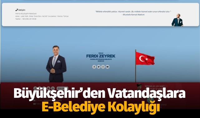 Büyükşehir'den Vatandaşlara E-Belediye Kolaylığı