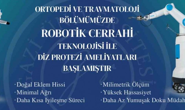 Diz protezi ameliyatları yapay zekalı robotik cerrahiyle yapılıyor
