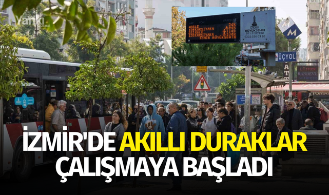 İzmir'de akıllı duraklar çalışmaya başladı