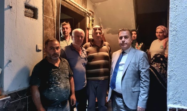 Kaymakam Kapankaya'dan yangında evi zarar gören aileye ziyaret