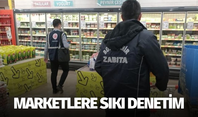Manisa'da marketlere fiyat ve etiket denetim