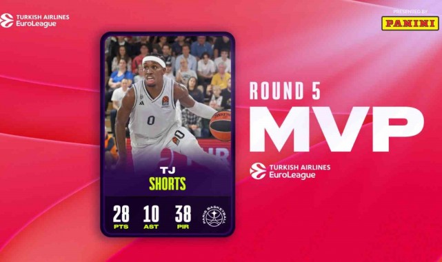 THY Euroleague'de 5. haftanın MVP'si TJ Shorts oldu