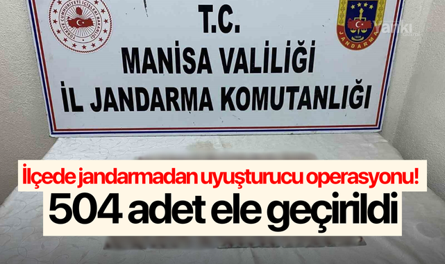 İlçede jandarmadan uyuşturucu operasyonu! 504 adet ele geçirildi