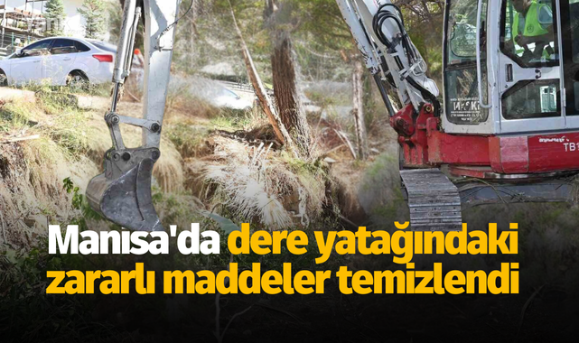 Manisa'da dere yatağındaki zararlı maddeler temizlendi