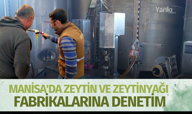 Manisa'da zeytin ve zeytinyağı fabrikalarına denetim